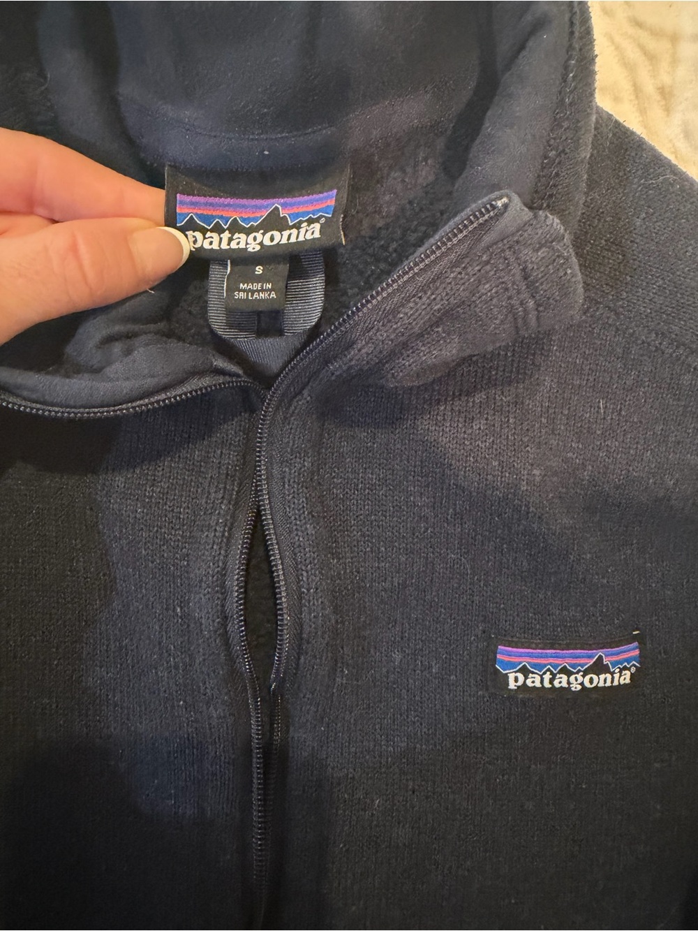 Patagonia Women’s Navy Full-Zip Fleece Better Sweater - Size Small